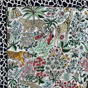 Vibrant Jungle-Themed Animal Print Cotton Blend Scarf
