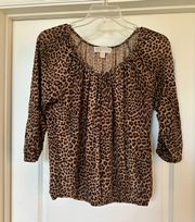 - Cheetah Print Blouse - Perfect Condition!