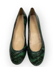 Talbots green snake print flat shoes Green Size 8.5