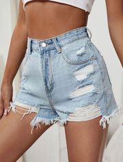 Distressed Jean Shorts