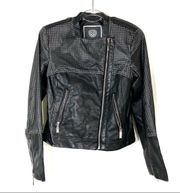 Vince Camuto | Black Faux Leather Moto Jacket