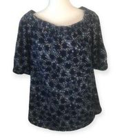 MICHAEL  Off-the-Shoulder Blue Floral Top. Sz. XS.