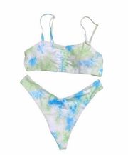 Zaful  Tie Dye Bikini Swim Suit Set Top & Bottoms Women's Size Medium/6