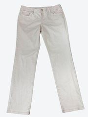 Ann Taylor LOFT Modern Straight Pink Denim Jeans Cotton Spandex Blend Size 8