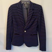 Juicy Couture Black & Blue Striped Blazer | XS