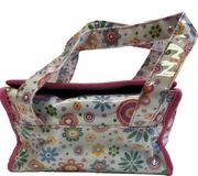 Gallery Design White andPink Floral Makeup Travel Case