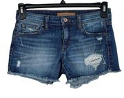 Joe’s Jeans SZ W 25 Jean Shorts Distressed Frayed Hems Low-Rise Zip-Fly Pockets