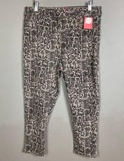 NWT Spanx cropped pants XLsnake print faux jeans style extra large