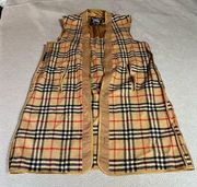 Burberry Vintage women's 100% wool Vest/ Coat lining Liner size Large EUC