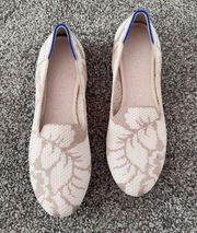 Rothy’s Retired Floral Petal Lily Cream Loafer Women's Size 8