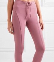 Year of Ours Cindy Pink Lace Up Leggings