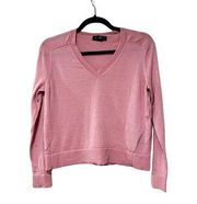 CLUB MONACO V-neck Long Sleeve Pink Wool Pullover Sweater Sz XS