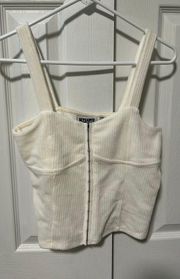 Creme Crop Top Reclaimed Vintage 