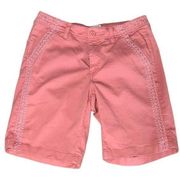 L.L. Bean  Favorite Fit Women’s Shorts Pink Embroidered Size‎ 4