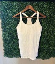 Lululemon White Ebb to Street Full Length Tank Top Sz 8