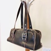 chocolate brown leather purse