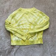 Pilcro and The Letterpress by Anthropologie Yellow Tie Dye Cropped Sweater