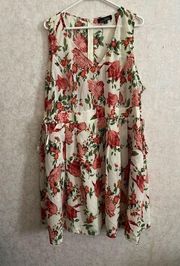 Suzanne Betro women’s 3X sleeveless thin floral dress