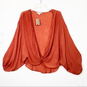 FAVLUX oversized copper tone blouse