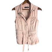 Max Jeans Pocketed Zip Up Utility Style Vest