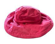 Scala women's large canvas pink sun hat, Cotton Big Brim With Inner Drawstring