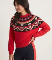 COPY - Marine Layer NWOT Archive Red Fair Isle Wool Blend Sweater XL Red Rainbow