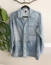 Universal Thread Women’s Size XS Oversized Denim Shirt Jacket Blue