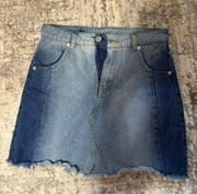 Two Tone Denim Skirt