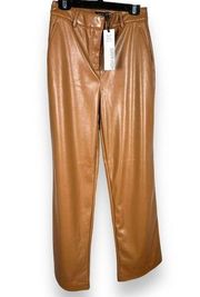 Rachel Zoe Vegan Leather Wide Leg Trousers NWT