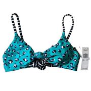 Raisins Caliente Love reversible leopard print bikini top