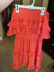 Strapless Ruffle Dress