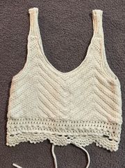 White Crochet Crop Top