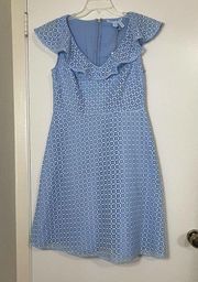 NEW! Draper James collection lattice a line dress light blue Size US 10 $195