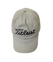 Titleist True Fit Hat Cap Unisex Size M-L USA Flag Patch Golf Tennis Tan Stretch