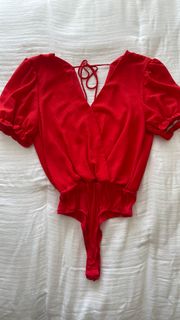 I Red Bodysuit