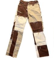 Jaded London Colour Block Patchwork Denim Boyfriend Fit Jeans W24 EUC