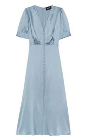 The Kooples Paris Blue Viscose Maxi Dress Size 1