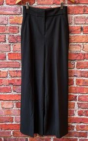 Black  Quinn Pleated Straight Leg Dress Pants