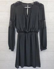 Express NWT Black Long Sleeve Lace Detail Dress