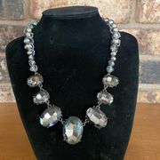 Simply Vera Wang Chunky Faceted Smoky Crystal
Silver Tone Bib Statement Necklace