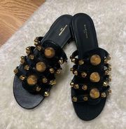 Balenciaga Giant Palladium Studded Sandal