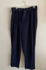 Ted Baker London Navy Blue Tailored High waisted slacks pants
