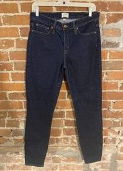 J.Crew Toothpick Jeans Size 30 Womens Mid Rise Dark Wash Blue Denim Skinny