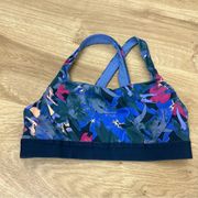 Patagonia purple floral sports bra size large