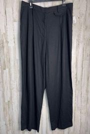 And Now This Black Linen Blend Wide Leg Pants Size XL NWT