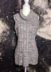 Gray Cowl Neck Sweater Vest