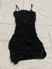 Sparkly Black Formal Mini Dress