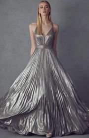 Charcoal Metallic Silver Formal/Prom Dress 