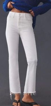 MOTHER Denim The Insider Crop Step Fray Hem Jeans White Fairest of Them All 23