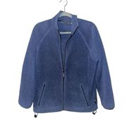 Eddie Bauer Vintage Womens Full Zip Blue Fleece, Medium